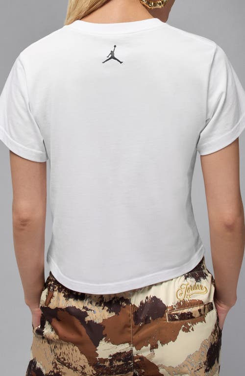Jordan Brooklyn Puffy Graphic Tee In White