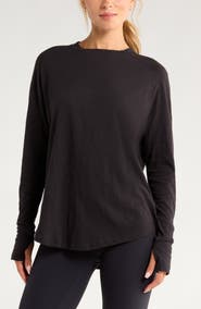 Zella Relaxed Washed 2.0 Long Sleeve Slub Tee