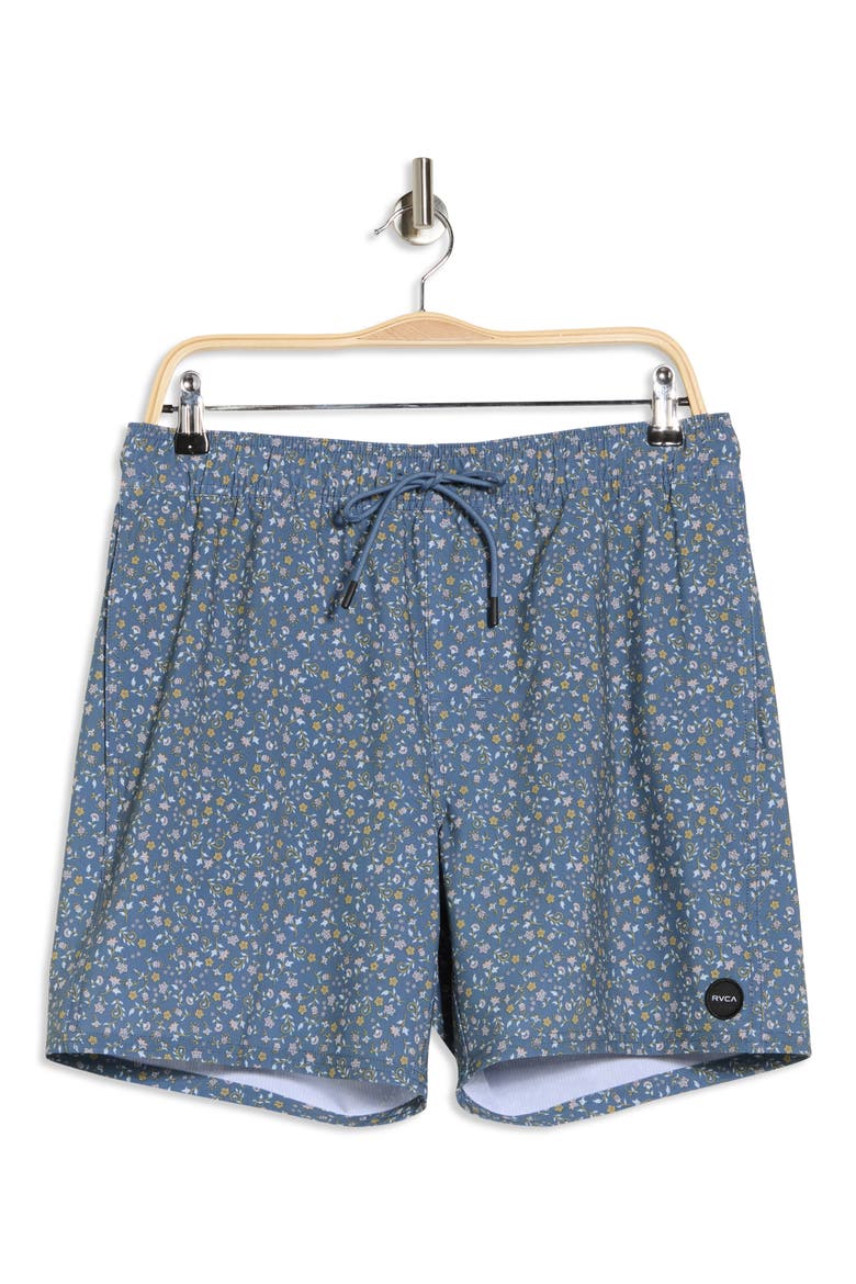 Tropical Print Board Shorts, Alternate, color, VINTAGE NAVY