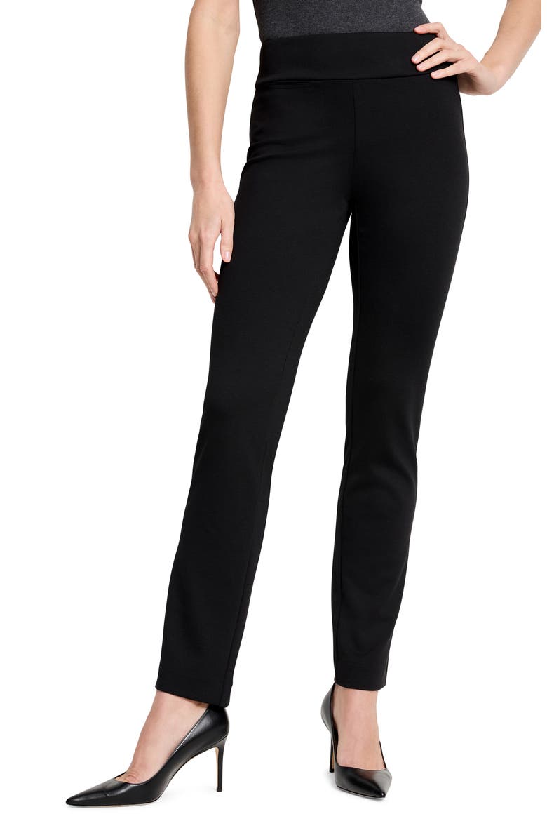 Ponte Knit Pull-On Pants, Main, color, BLACK ONYX