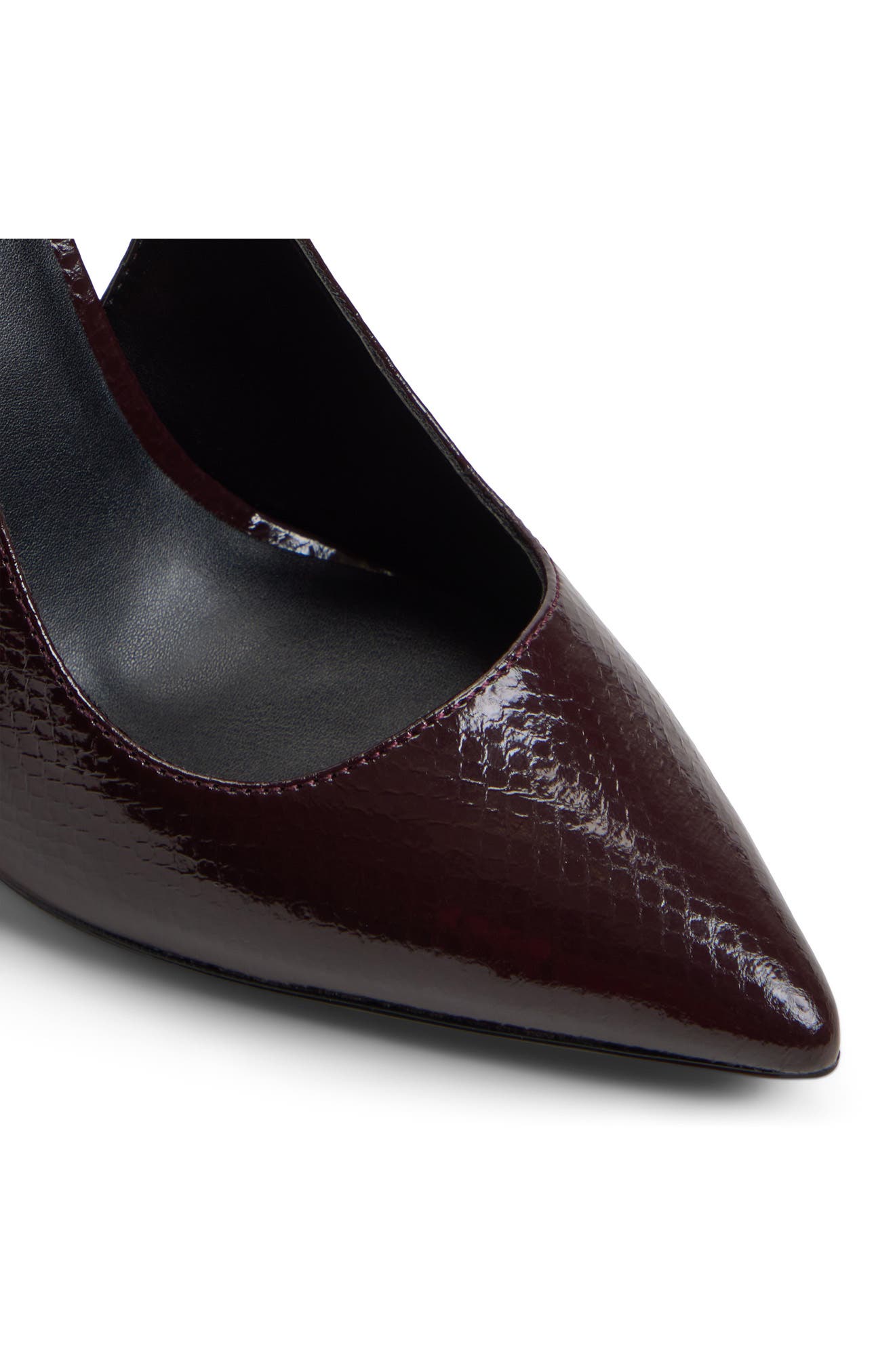 Kriss Faux Leather Slingback Pump, Alternate, color, MAHOGANY PHYTON