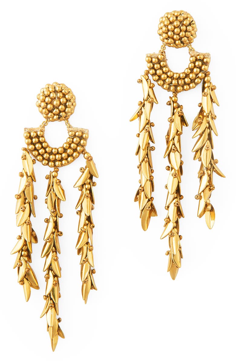 Deepa Gurnani Conrad Drop Earrings, Main, color, Gold
