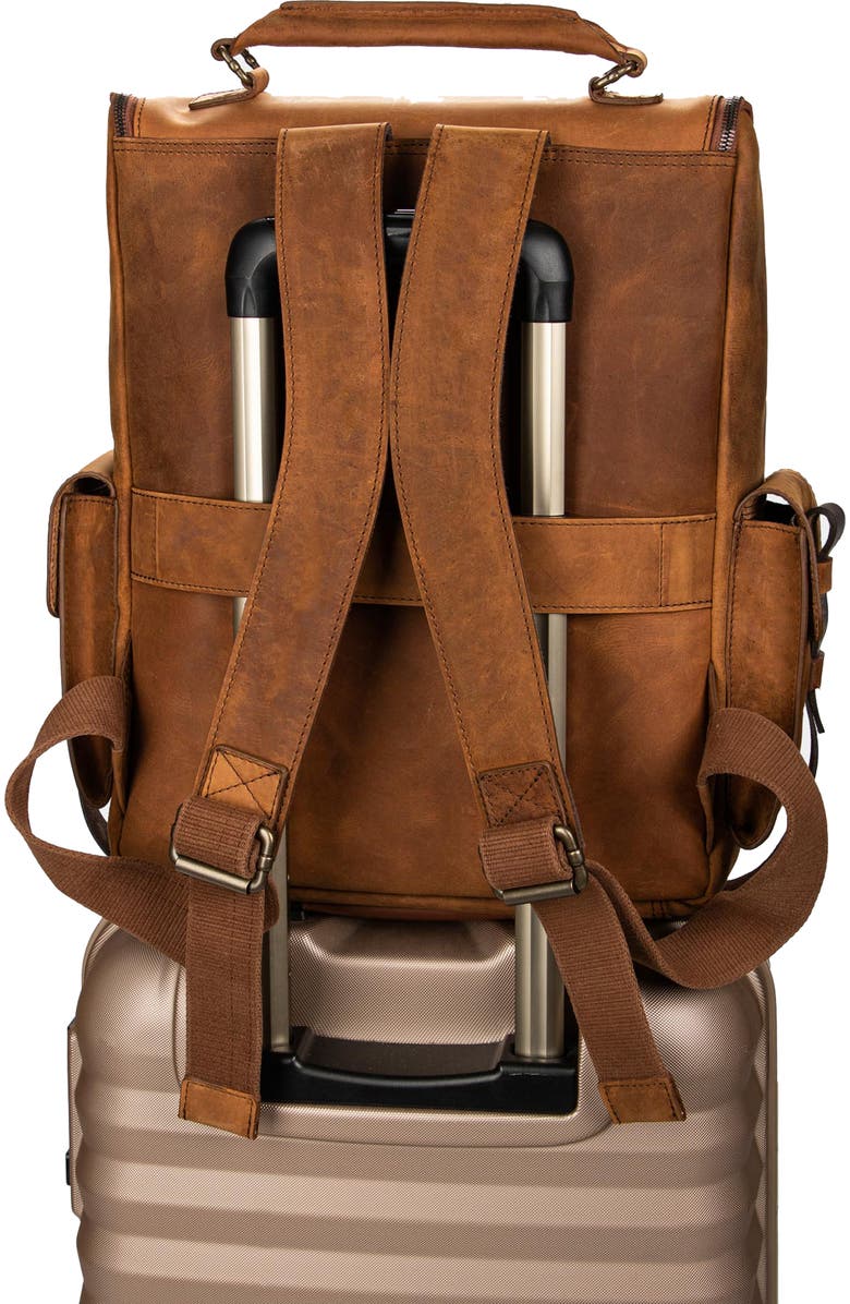 Velez Archaeology Men Backpack in Vintage Leather, Alternate, color,