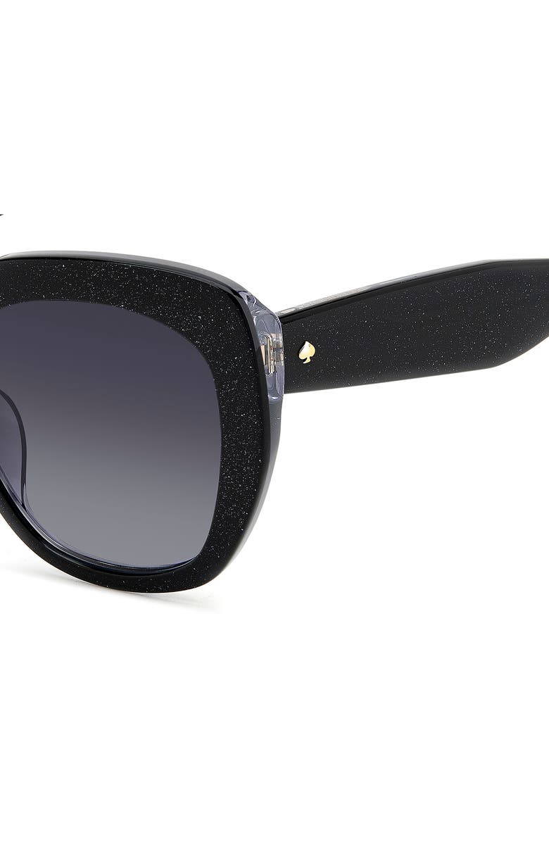 Kate Spade New York winslet 55mm gradient round sunglasses, Alternate, color, Black/ Grey Shaded