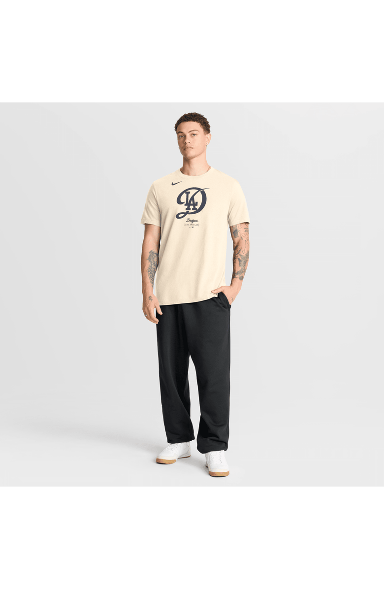 Nike Men's Nike Cream Los Angeles Dodgers City Connect Large Logo T-Shirt, Alternate, color, Cream