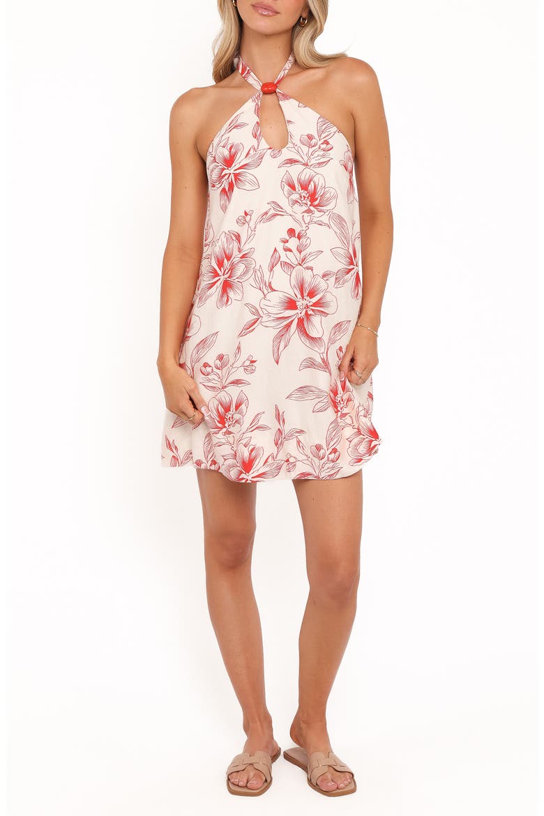 Elira Floral Minidress, Main, color, RED FLORAL