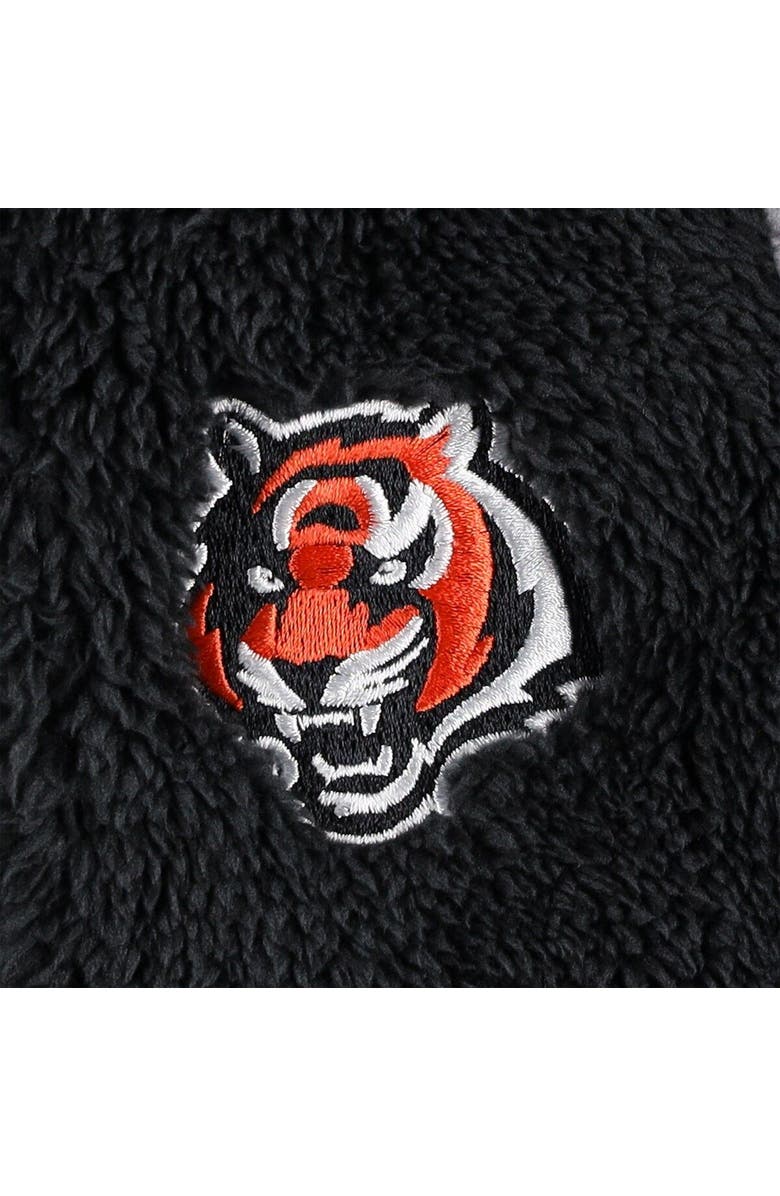 Outerstuff Newborn & Infant Black/Gray Cincinnati Bengals Game Nap Teddy Fleece Bunting Full-Zip Sleeper, Alternate, color, Black