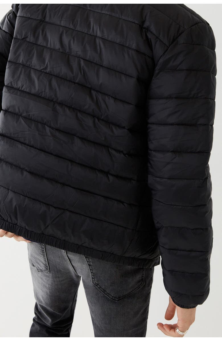 True Religion Brand Jeans Slim Zip Front Puffer Jacket, Alternate, color,