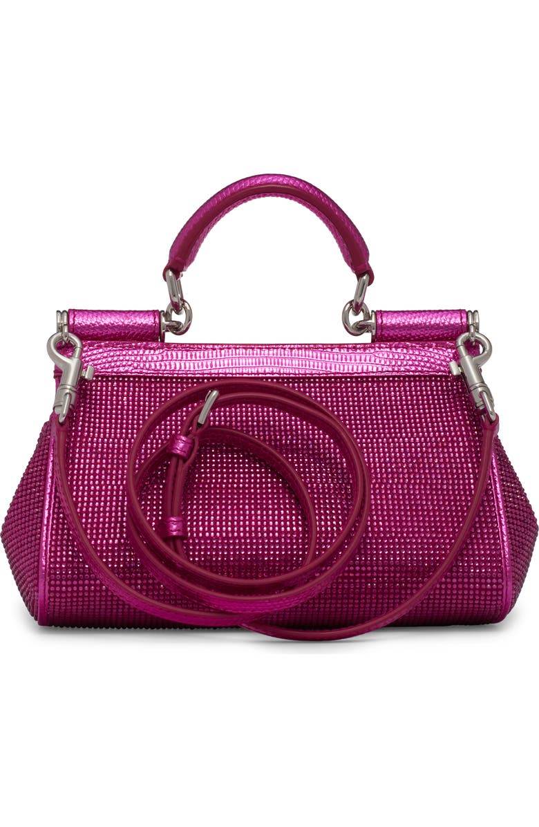 Dolce&Gabbana Small Sicily Satin & Rhinstone Handbag, Alternate, color,
