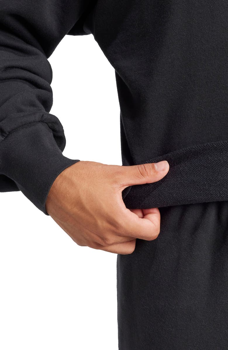 adidas Essentials French Terry Crewneck Sweatshirt, Alternate, color, Black/Whit