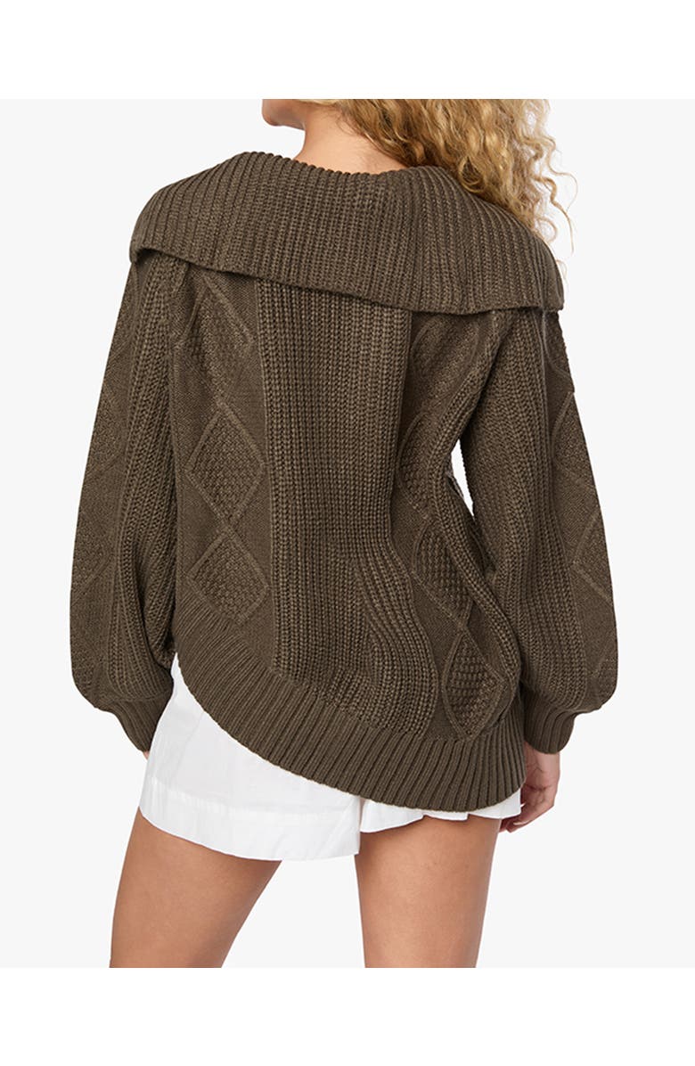 WeWoreWhat Chunky Cable Knit Zip Up Jacket, Alternate, color,