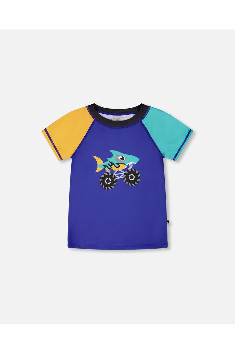 Short Sleeve Ultramarine Graphic Rashguard, Main, color, Ultramarine Blue