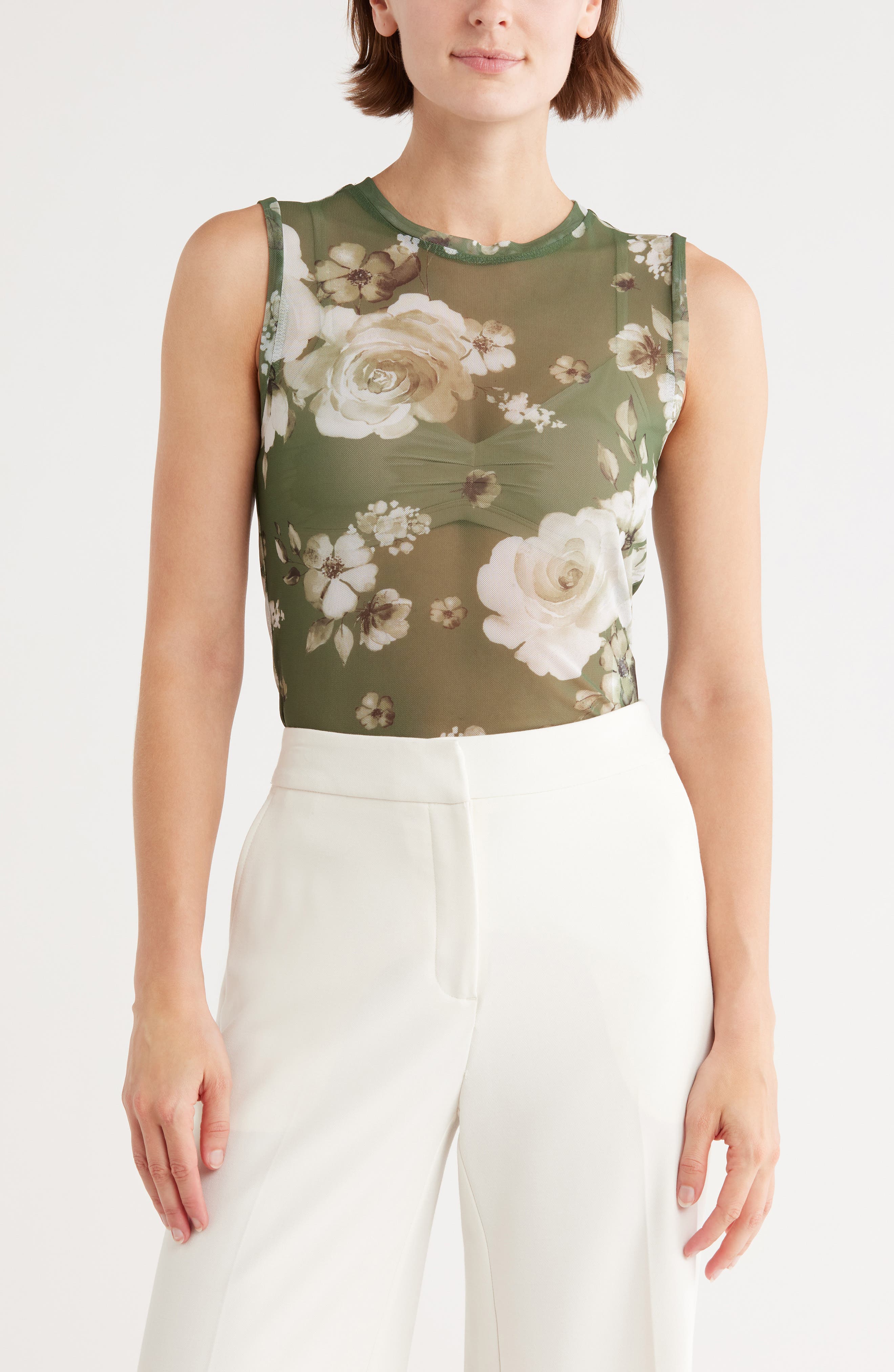 Sleeveless Powermesh Top - image 3