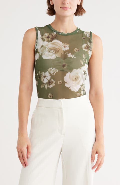 Sleeveless Powermesh Top