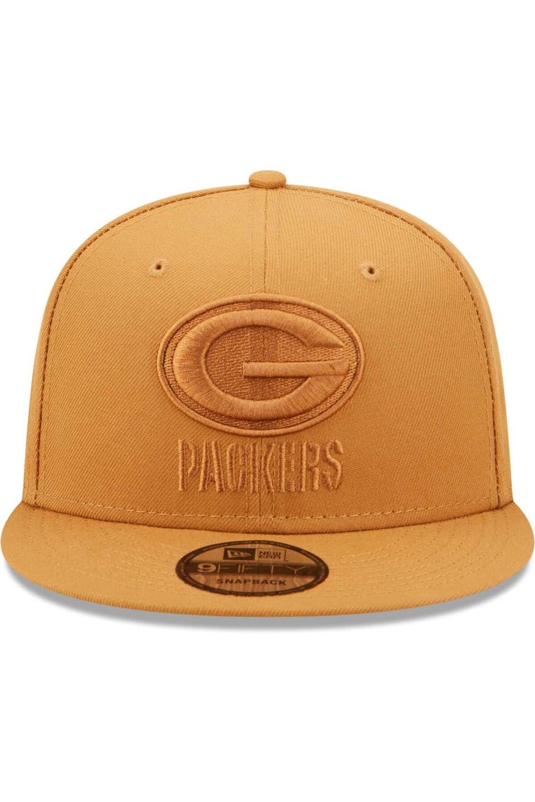 Men's New Era Brown Green Bay Packers Color Pack 9FIFTY Snapback Hat, Alternate, color, Brown