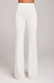 NADINE MERABI Pintuck Pleat Wide Leg Pants