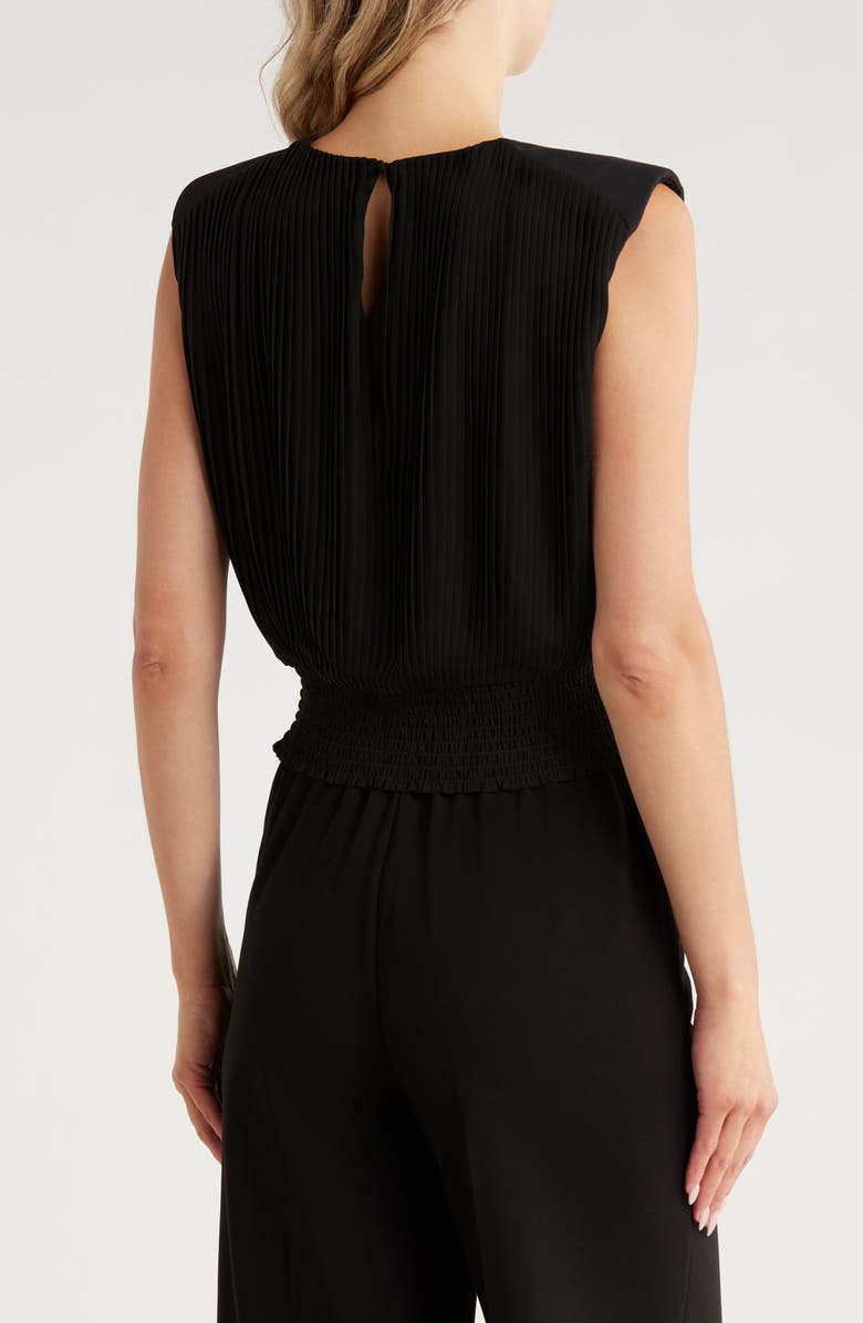 JASON WU Pleated Sleeveless Crop Top, Alternate, color, Black