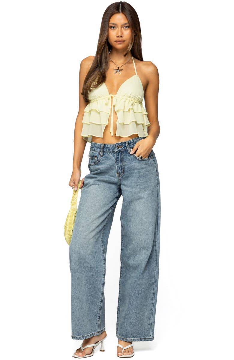 EDIKTED Ery Wide Leg Jeans, Alternate, color, Light-Blue