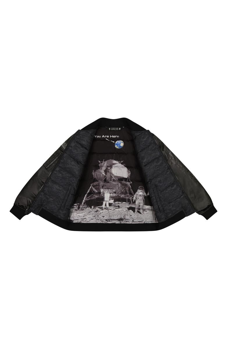 Andy & Evan x SPACEONE Kids' Reversible Bomber Jacket, Alternate, color, Black Space