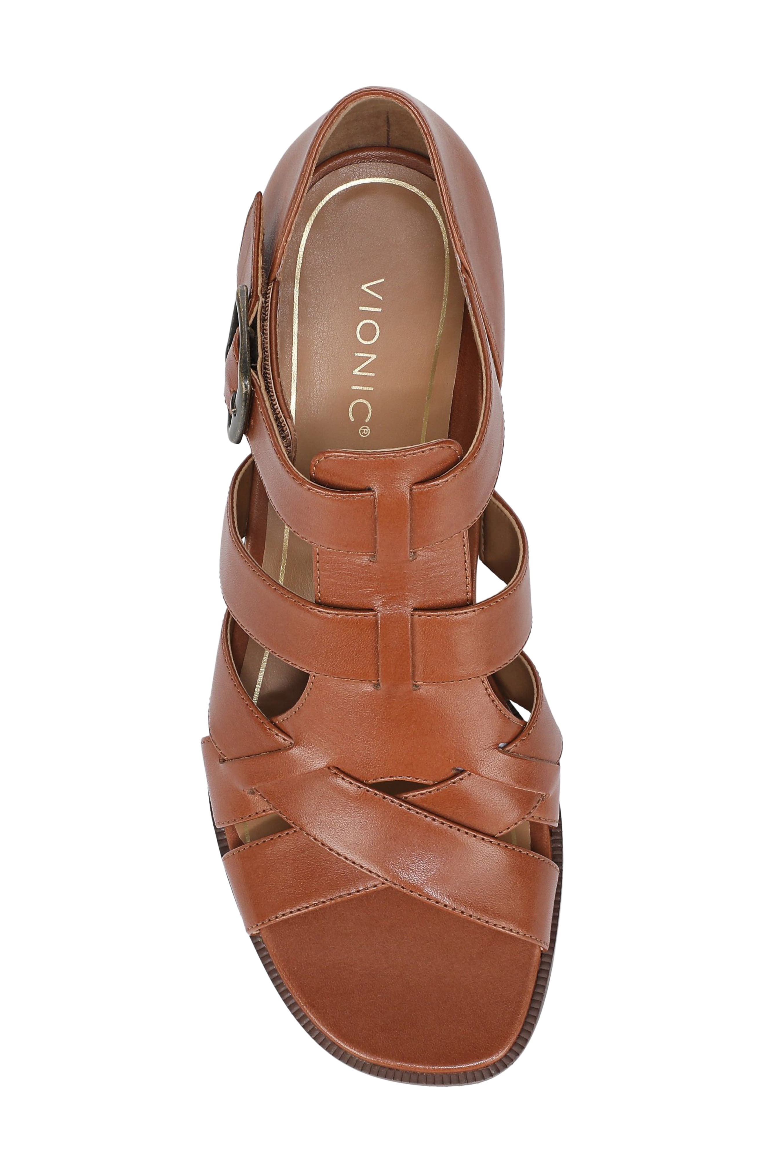 Vionic Marcella Ankle Strap Sandal, Alternate, color, Tan Leather
