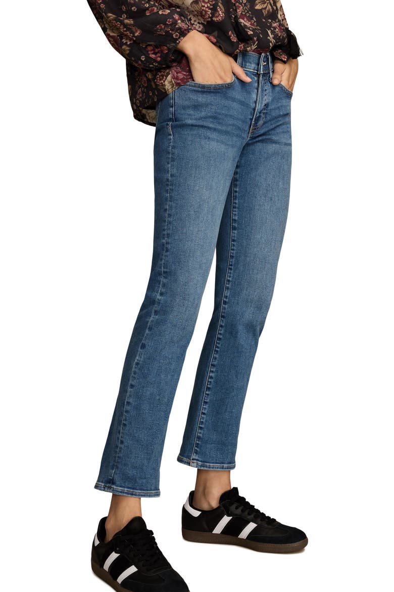 Sweet Mid Rise Crop Straight Leg Jeans, Alternate, color, BRIGHTER DAYS WASH