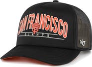 '47 Men's '47 Black San Francisco Giants Backhaul Foam Trucker Snapback Hat