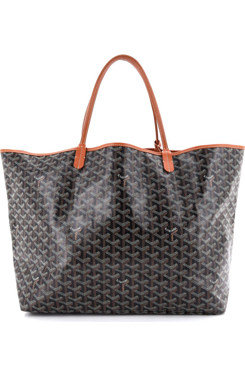 Pre-Owned Goyard Saint Louis Tote Coated Canvas GM, Main, color, Brown