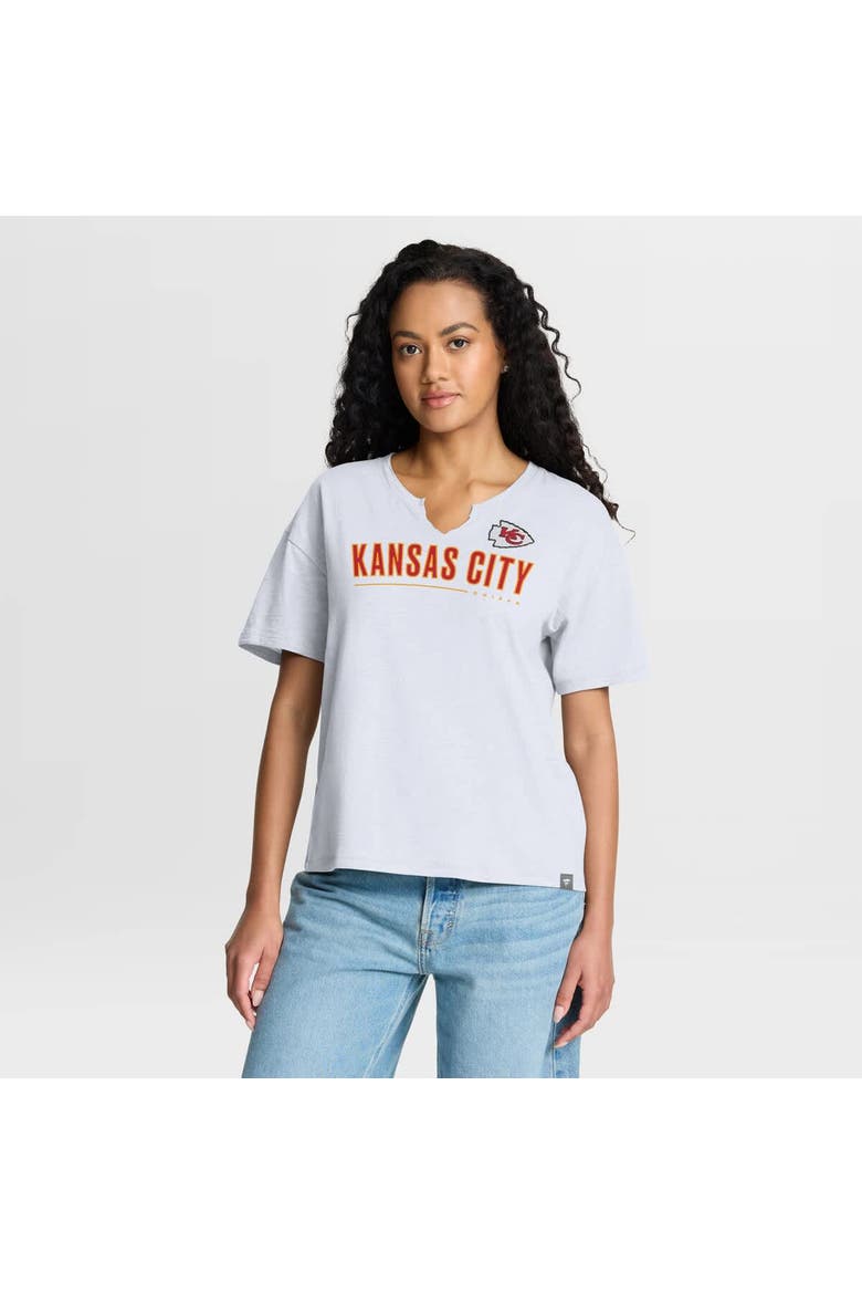 Women's Fanatics White Kansas City Chiefs Redzone Slub Boxy T-Shirt, Main, color, White