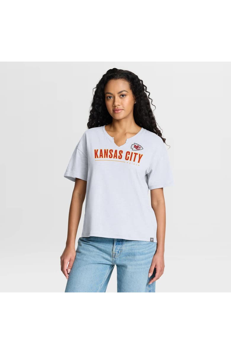 FANATICS Women's Fanatics White Kansas City Chiefs Redzone Slub Boxy T-Shirt, Main, color, White