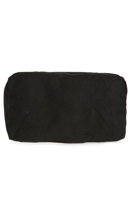 Favorite Daughter Logo Embroidered Canvas Duffle Bag In Natural Black