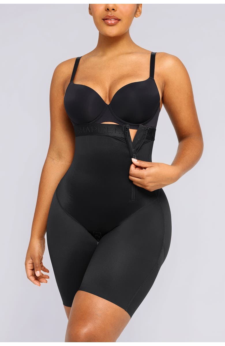 Shapellx High Waist Sculpting Shorts with Side Zip, Alternate, color, Black