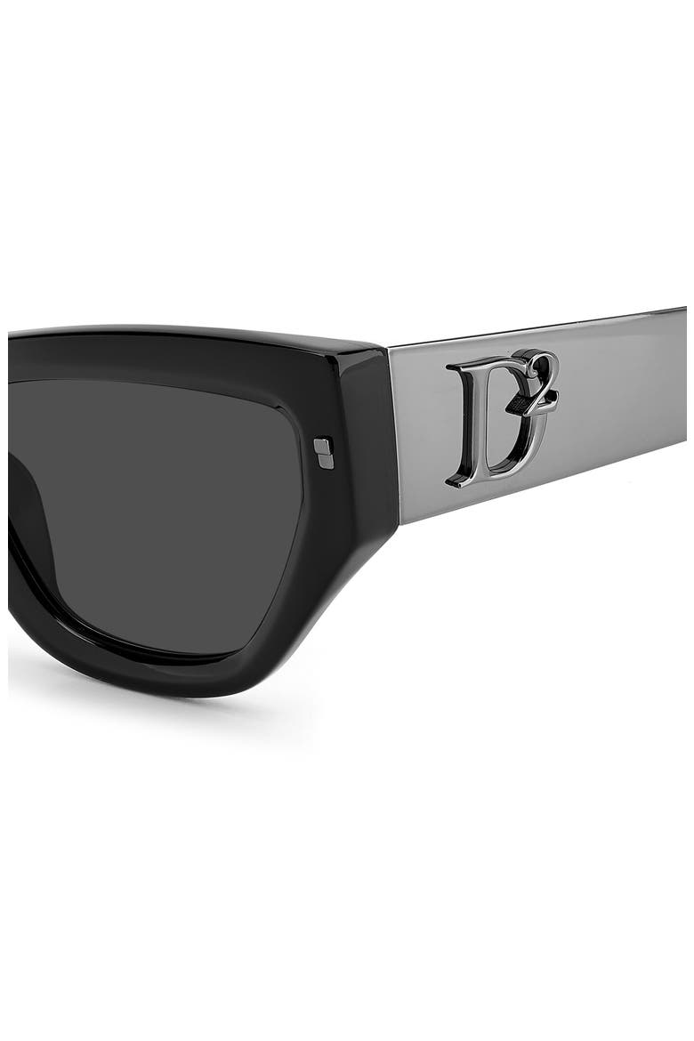 54mm Cat Eye Sunglasses, Alternate, color, BLACK / GREY