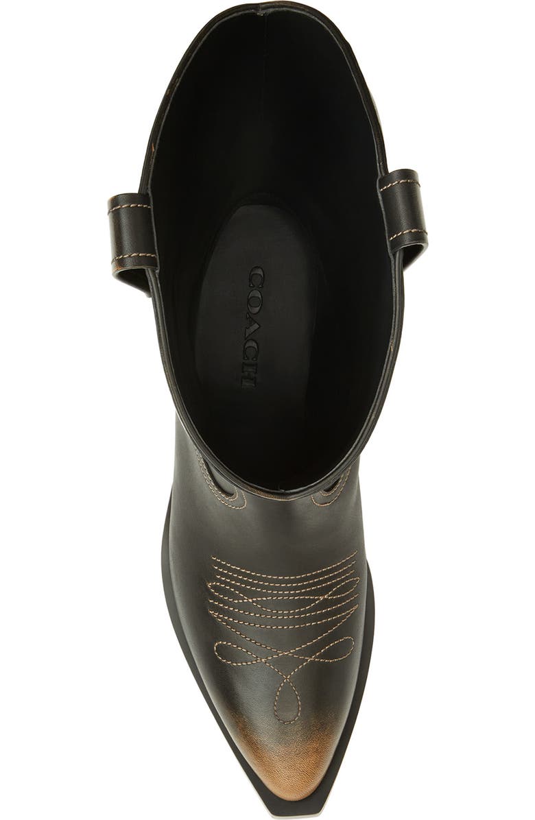 COACH Aria Loved Leather Tall Western Boot, Alternate, color,