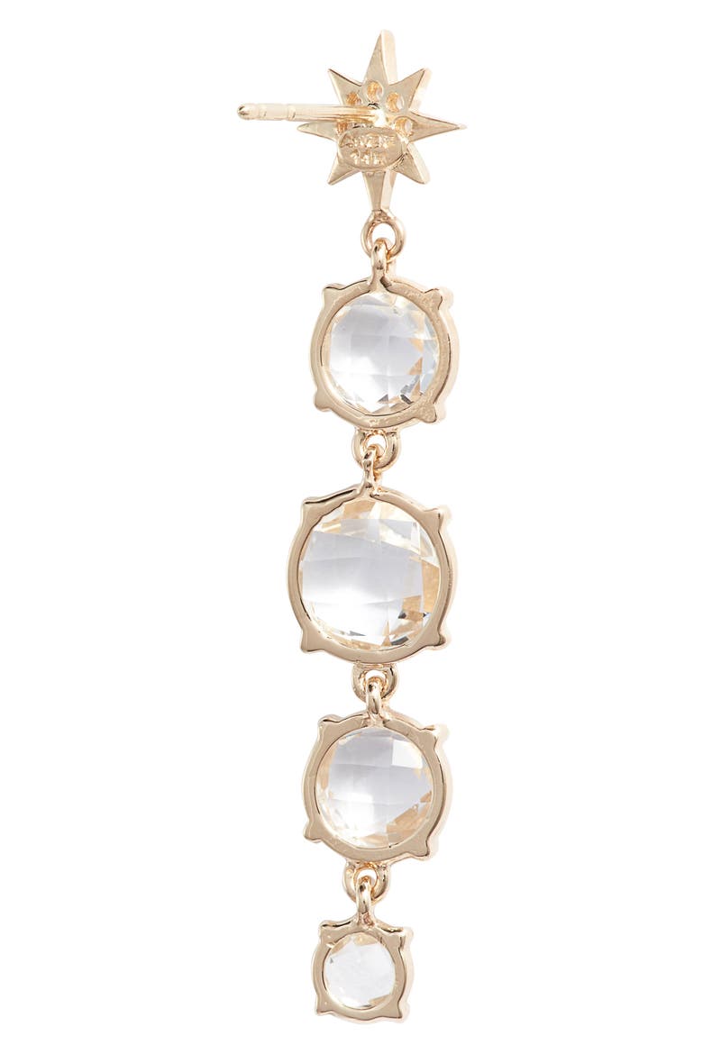 North Star Drop Earrings, Alternate, color, GOLD