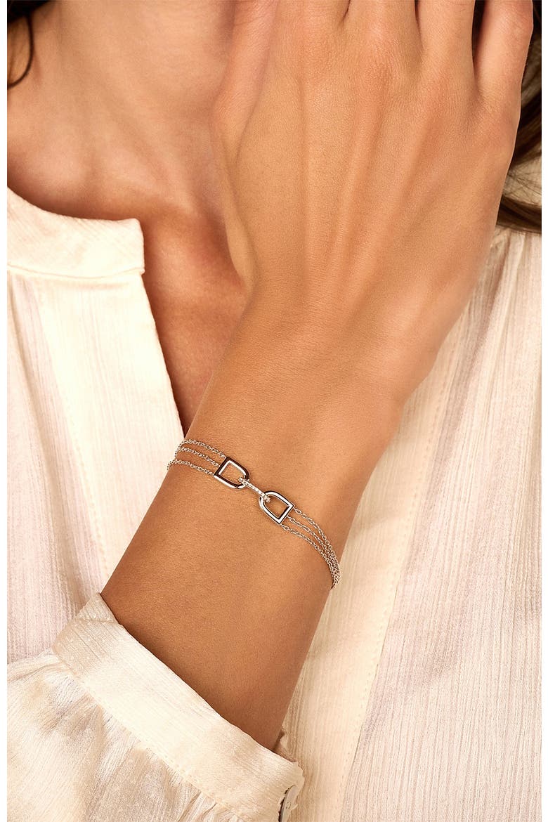Arch Diamond Bracelet |  10 natural diamonds | 925 Sterling Silver | Bracelet on Chain | 6.3 - 6.7 - 7.1 in | White Rhodium, Alternate, color, White Rhodium