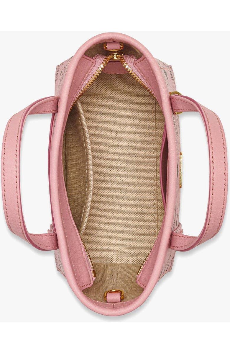 MCM X-Mini Toni Top-Zip Shopper in Visetos, Alternate, color, Pink