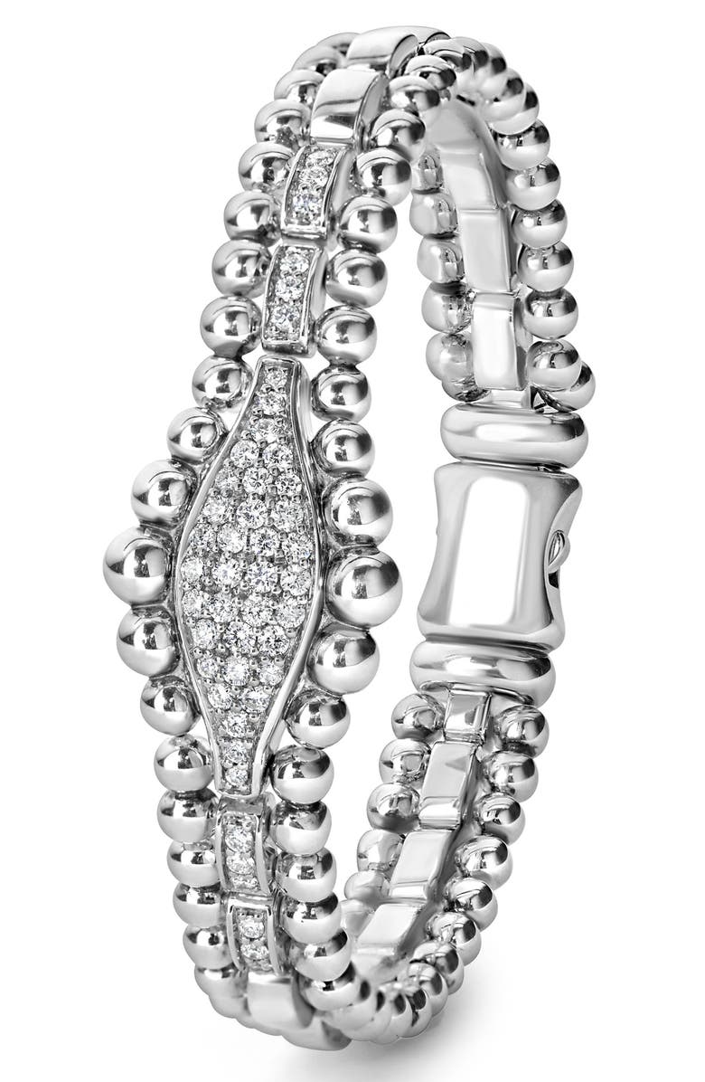 LAGOS Caviar Spark Diamond Marquise Link Bracelet, Alternate, color, 