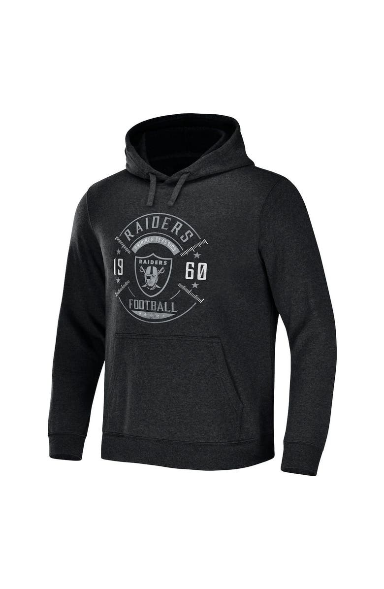 NFL X DARIUS RUCKER Men's NFL x Darius Rucker Collection by Fanatics Heather Charcoal Las Vegas Raiders Radar Pullover Hoodie, Alternate, color, Heather Charcoal