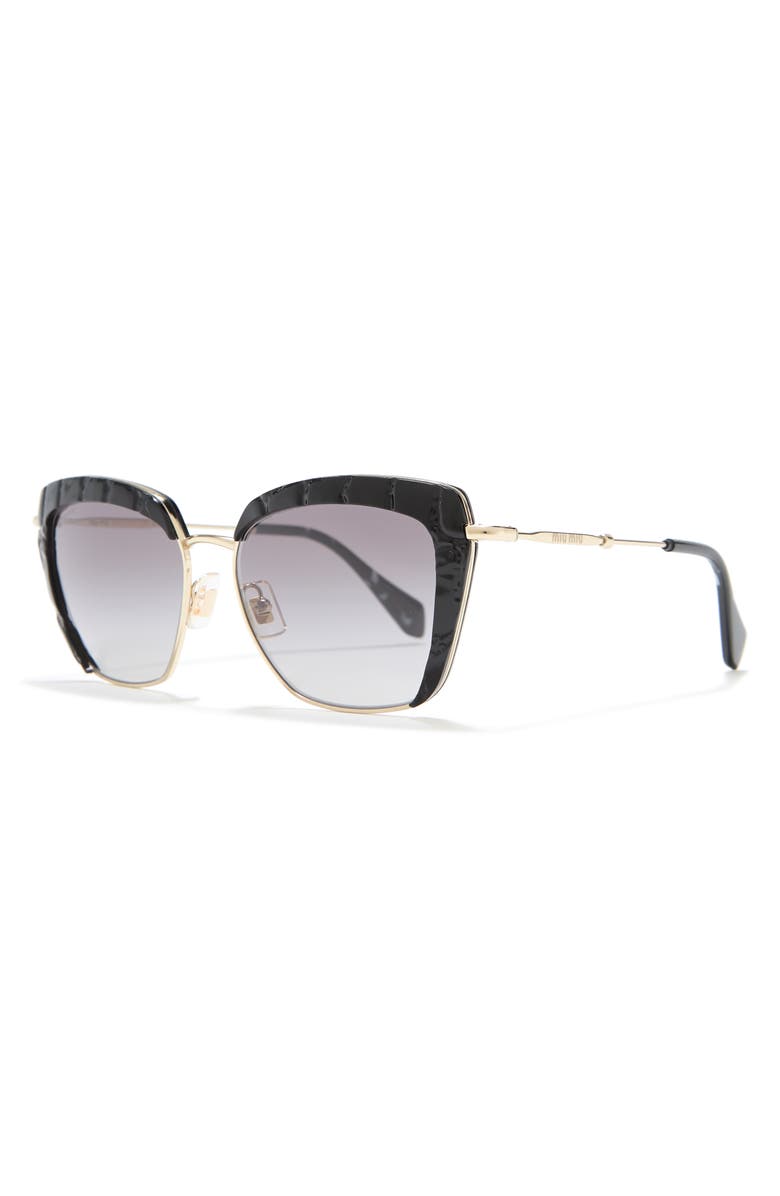 Miu Miu 53mm Sunglasses, Alternate, color, Black