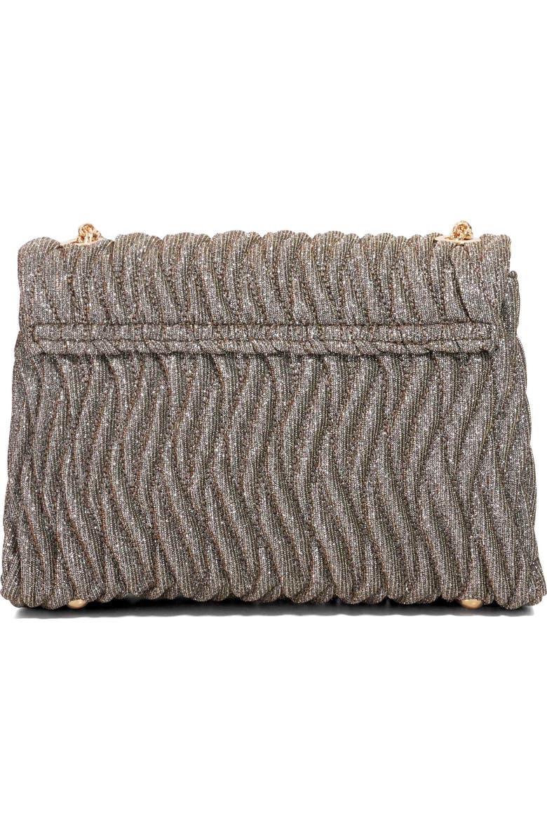 Dune London Darling Matelassé Suede Crossbody Bag, Alternate, color, Bronze