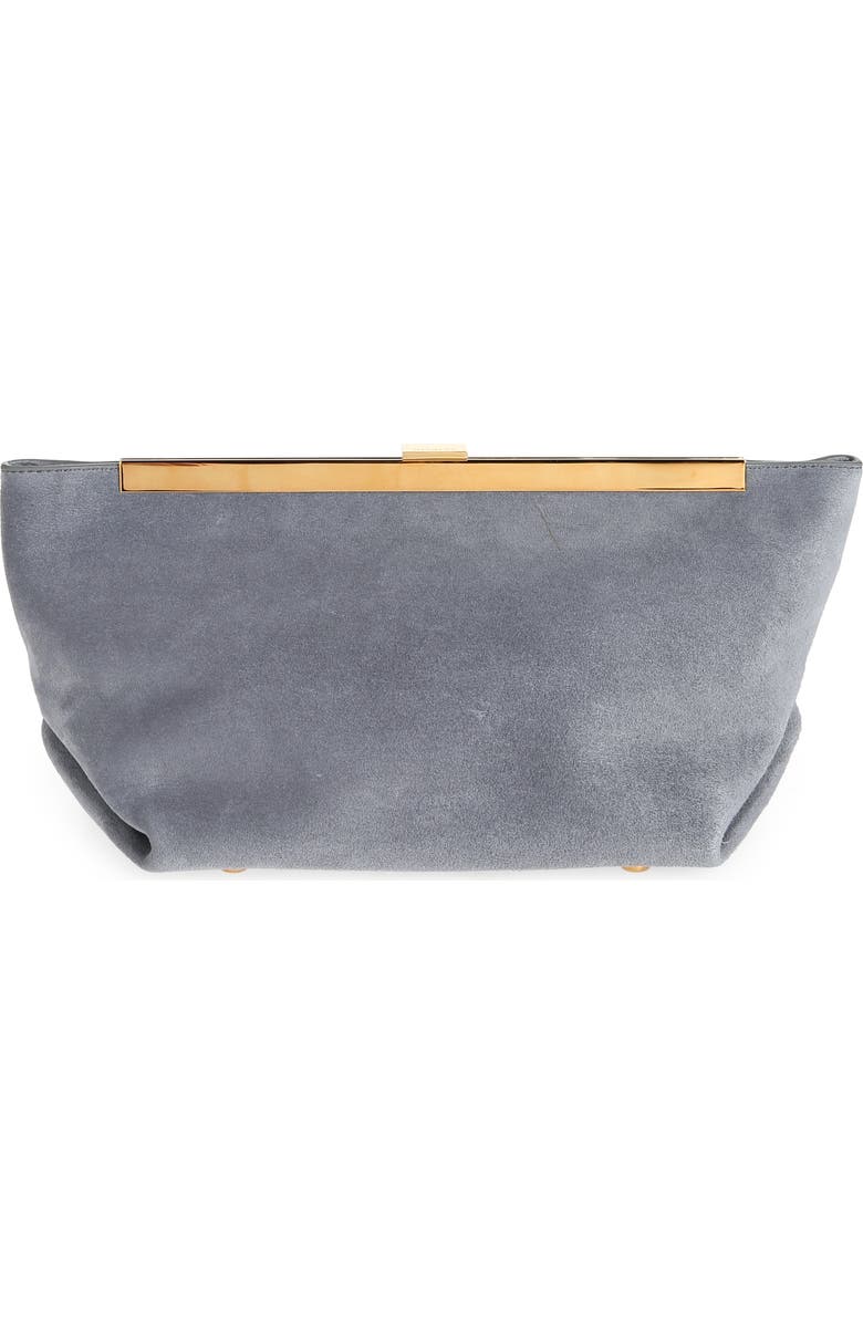 Khaite Aimee Envelope Pleat Leather Clutch, Main, color,
