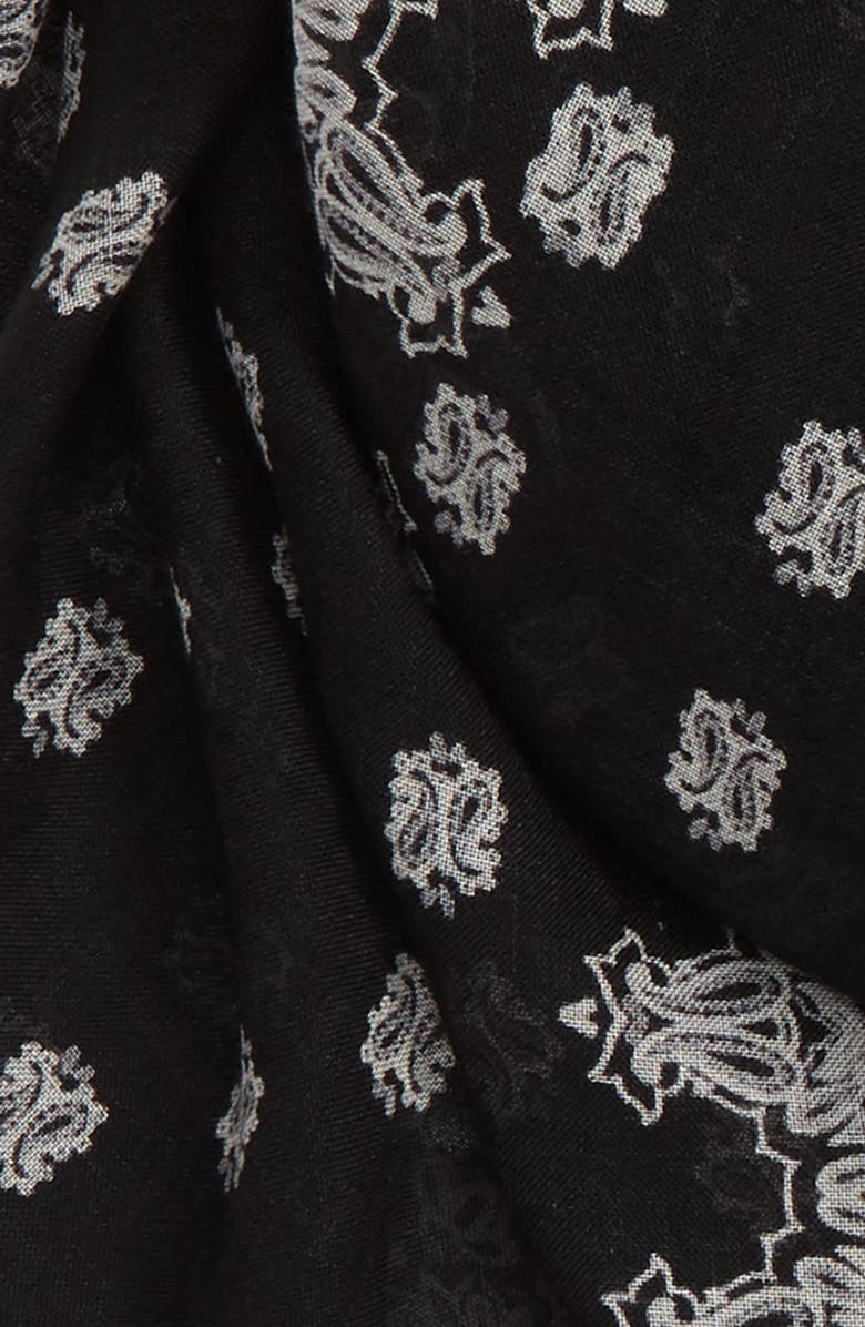 Saint Laurent Bandana Print Cashmere & Silk Scarf, Alternate, color, 