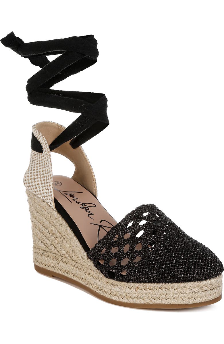 LONDON RAG Sea Breeze Espadrille Platform Wedge Pump, Main, color, Black