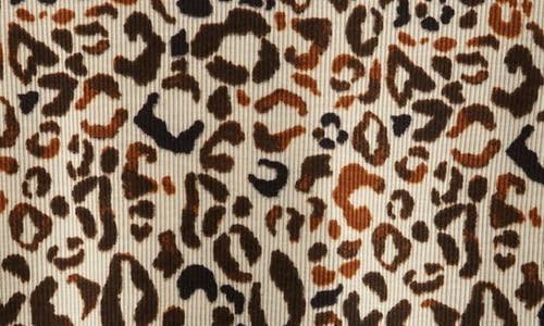 Nordstrom Kids' Print Rib Two-piece Pajamas In Brown