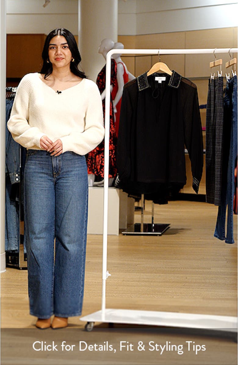 Beaded Tie Neck Chiffon Top, sales video thumbnail