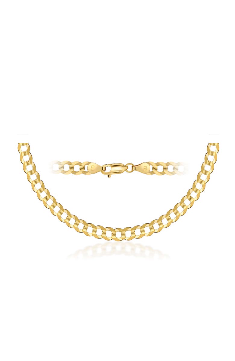 BEST SILVER Flat Curb Link Bracelet, Alternate, color,