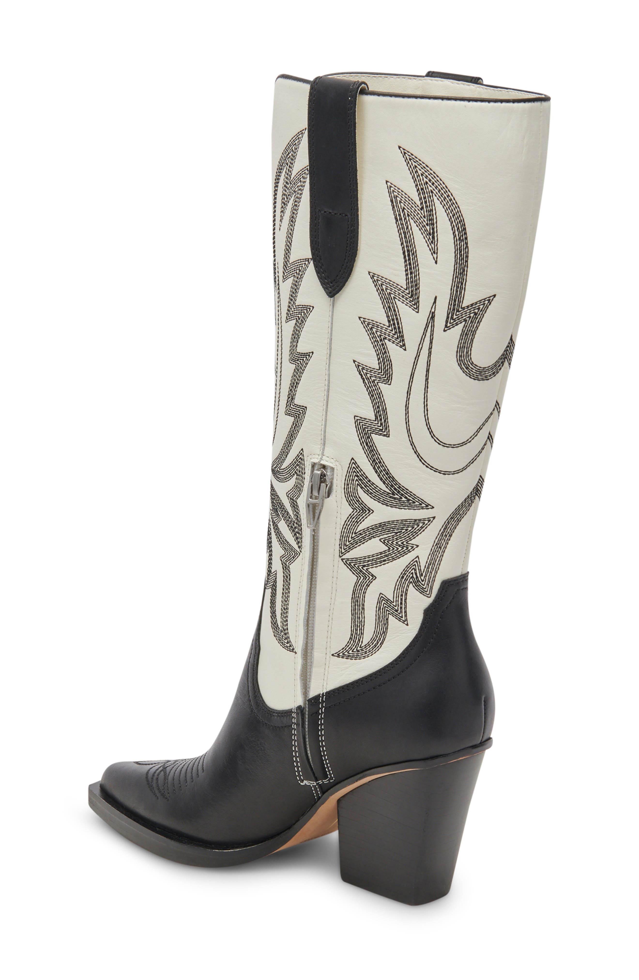 Dolce Vita Blanch Knee High Western Boot, Alternate, color, 