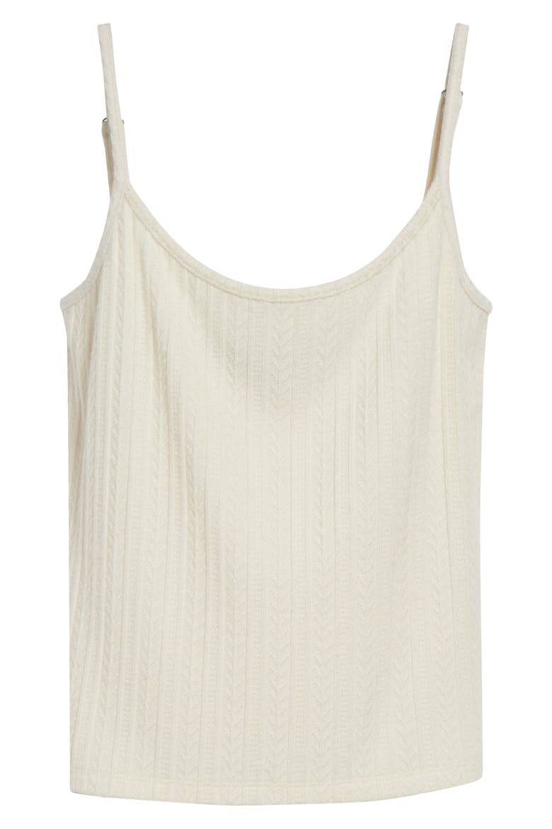 Brodier Knit Camisole, Alternate, color, ECRU