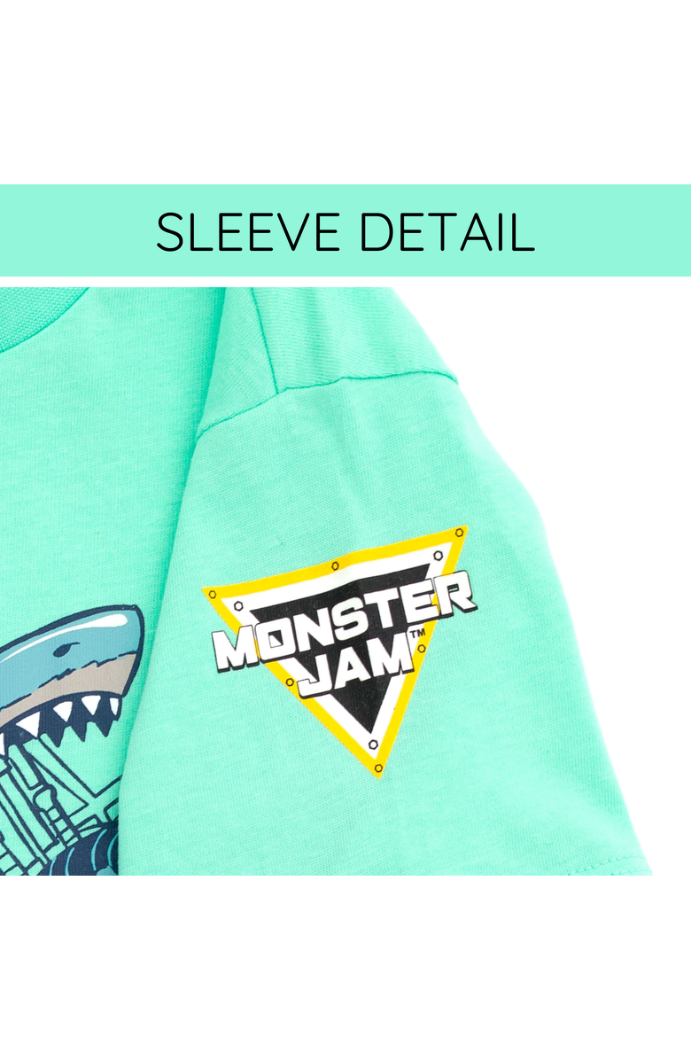 Monster Jam Novelty 3D Graphic T-Shirt, Alternate, color, Turquoise Megalodon