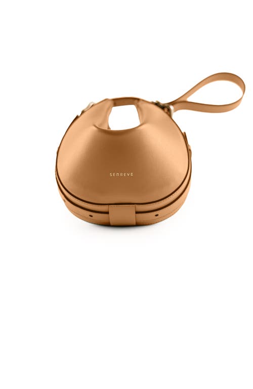 Senreve Mini Fortuna Smooth Leather Convertible Crescent Shoulder Bag